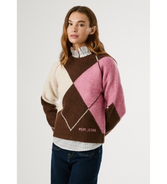 Pepe Jeans para mujer. PL7000037 Jersey Cecily marrón (M), Casual, Acrílico