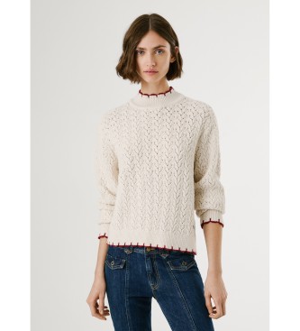 Para mujer. PL7000016 Jersey Charil (L), Beige, Casual, Acrílico, Manga larga