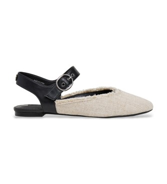 Pepe Jeans para mujer. PLS100014 Zapatos Charlotte Metals beige (37), Plano, Hebilla, Casual
