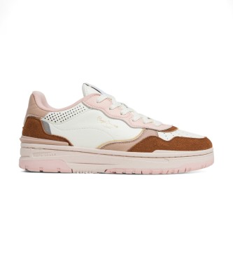 Pepe Jeans para mujer. PLS00024 Zapatillas de Piel Chester Life (38), Blanco, Plano, Cordones, Casual