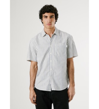 Pepe Jeans para hombre. PM309077 Camisa Christopher blanco (XL), Casual, Algodón, Manga corta