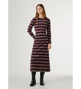 Pepe Jeansvoor vrouwen. PL9537715 Clarisse jurk marine (L), Casual, Viscose, Lange mouwen, Marineblauw