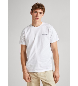 Pepe Jeans para hombre. PM509368 Camiseta Claus blanco (M), Casual, Algodón, Manga corta
