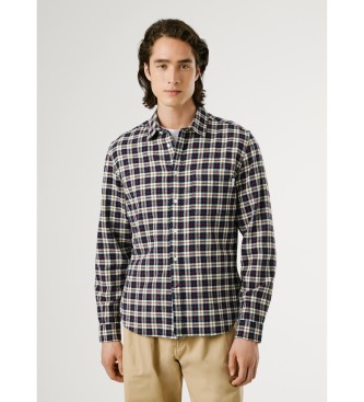 Pepe Jeansvoor mannen. PM3090825 Clermont marine shirt (XXL), Casual, Katoen, Lange mouwen, Marineblauw