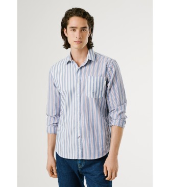 Pepe Jeans para hombre. PM3090826 Camisa Cleveland azul (XL), Casual, Algodón, Manga larga