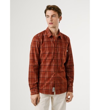 Pepe Jeansvoor mannen. PM3090832 Cliffton overhemd rood (S), Casual, Katoen, Lange mouwen