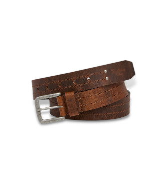 Pepe Jeans para hombre. PM021059 Cinturón Clinton marrón (90 cm), Casual, Piel