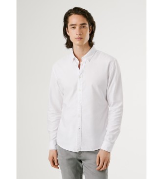 Pepe Jeans para hombre. PM3090816 Camisa Cluny blanco (L), Casual, Algodón, Manga larga
