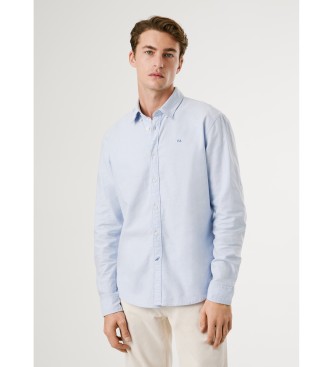 Pepe Jeansvoor mannen. PM3090816 Cluny blauw overhemd (M), Casual, Katoen, Lange mouwen