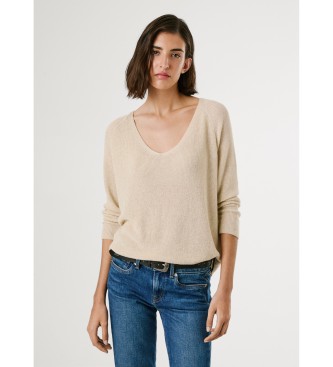 Pepe Jeans para mujer. PL702309 Jersey Coco beige (L), Casual, Viscosa