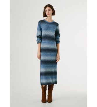 Pepe Jeans para mujer. PL9537713 Vestido Colombe azul (XS), Casual, Poliéster, Manga larga