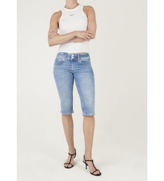 Pepe Jeans para mujer. PL80000363UA Jeans cortos Crop Venus azul (26), Casual, Algodón, Denim