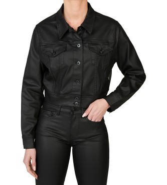 Pepe Jeansvoor vrouwen. PL402431XM5 Kort jack zwart (XXS), Casual, Modaal, Duurzaam