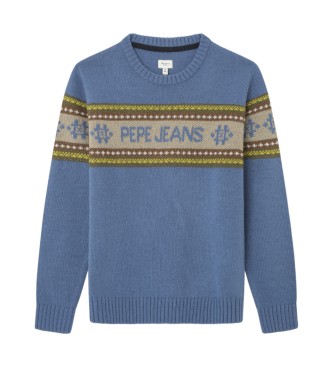 Pepe Jeans para niño. PB701227 Jersey Dean azul (8años= 128cm), Casual, Acrílico, moda infantil
