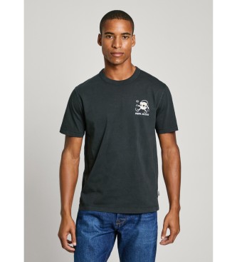 Pepe Jeans para hombre. PM509729 Camiseta Dean negro (XS), Casual, Algodón, Manga corta, Sostenible