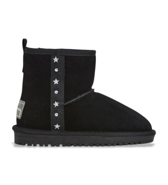 Pepe Jeans para mujer/niña. PGS500005 Botines de Piel Diss Rock negro (39), Plano, Ninguno, Casual, moda infantil