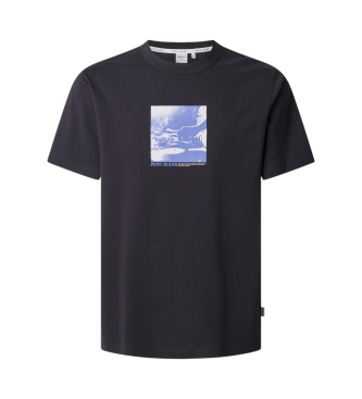 Pepe Jeans para hombre. PM509727 Camiseta Donal negro (M), Casual, Algodón, Manga corta, Sostenible