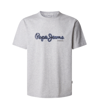 Pepe Jeans para hombre. PM509721 Camiseta Dorian gris (XXL), Casual, Algodón, Manga corta, Sostenible