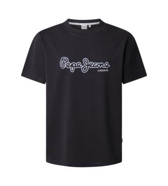 Pepe Jeansvoor mannen. PM509721 Dorian T-shirt zwart (M), Casual, Katoen, Korte mouwen, Duurzaam