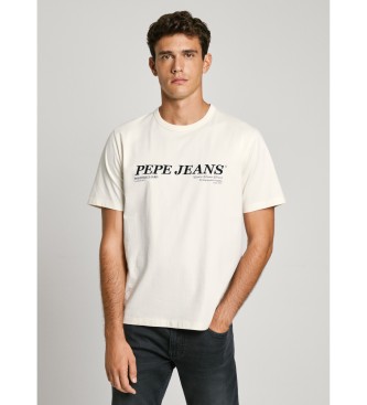 Pepe Jeansvoor mannen. PM509728 Dylan T-shirt wit (M), Casual, Katoen, Korte mouwen, Duurzaam
