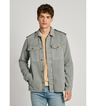 Pepe Jeans para hombre. PM403000 Cazadora Eaton Colour Field (S), Casual, Verde, Algodón, Sostenible