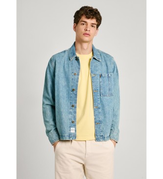 Pepe Jeans für Herren. PM402994 Elson Jacke blau (XXL), Lässig, Baumwolle, Nachhaltig