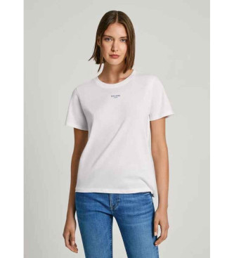 Pepe Jeans para mujer. PL505877 Camiseta Emily blanco (S), Casual, Manga corta, Algodón Orgánico, Sostenible