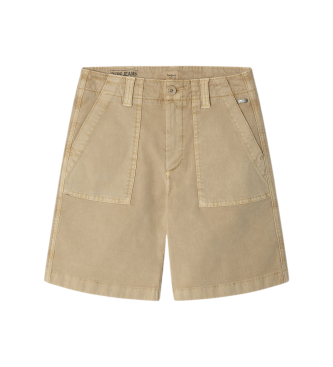Pepe Jeans för pojkar. PB8000030 Ethan beige shorts (8años= 128cm), Casual, Bomull, barnmode