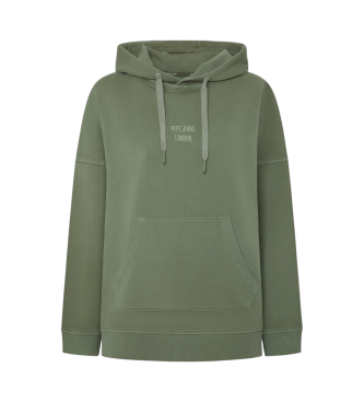Pepe Jeans para mujer. PL581447 Sudadera Evelina verde (S), Casual, Algodón, Sostenible