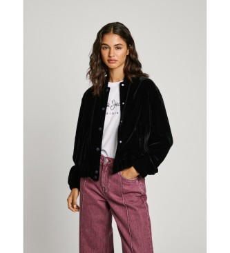 Pepe Jeans para mujer. PL402501 Cazadora bomber Fallon negro (XS), Casual, Poliéster