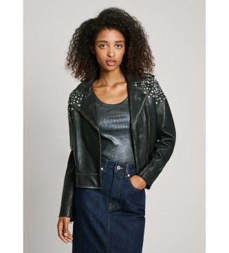 Pepe Jeans para mujer. PL402523 Cazadora Fantasy negro (L), Casual, Piel