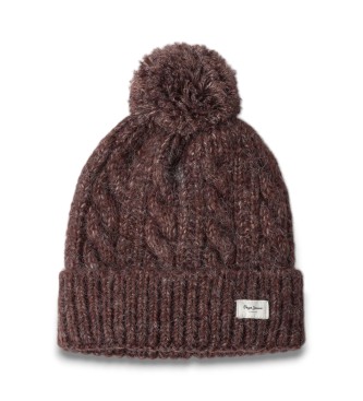 Pepe Jeans para mujer. PL0400004 Gorro Fiona burdeos (OSFA), Casual, Poliéster