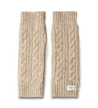 Pepe Jeans para mujer. PL0800001 Mitones Fiona beige (OSFA), Casual, Acrílico