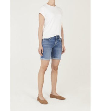 Pepe Jeans para mujer. PL80000384UB Short Fitted Poppy azul (25), Casual, Algodón, Denim