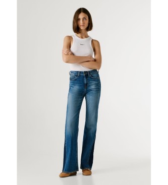Pepe Jeans para mujer. PL2051025 Jeans Flare Willa Insert azul (28/32), Casual, Algodón, Denim