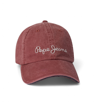 Pepe Jeans para mujer. PL0400001 Gorra Fleur rojo (OSFA), Casual, Algodón