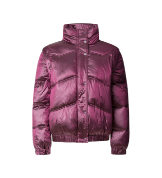 Pepe Jeans para mujer. PL402492 Abrigo 2en1 Flora lila (M), Casual, Nylon