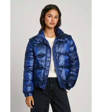 Pepe Jeans para mujer. PL402492 Plumífero Flora azul (M), Casual, Nylon