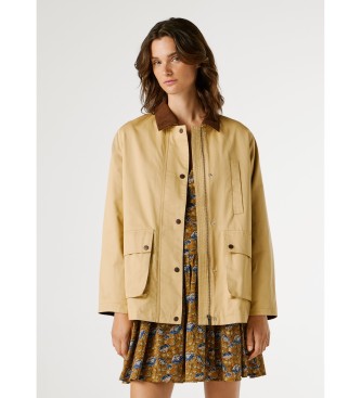 Pepe Jeans para mujer. PL4024441 Chaqueta Flory beige (S), Casual, Algodón