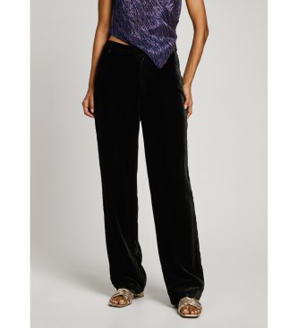 Pepe Jeans para mujer. PL211798 Pantalón recto Frances negro (XS), Casual, Poliéster