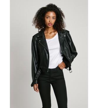 Pepe Jeans para mujer. PL402494 Cazadora de piel Franka negro (XL), Casual
