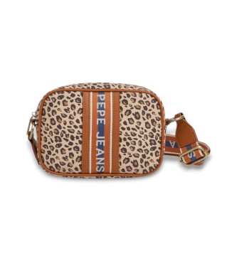 Pepe Jeans para mujer. PL0300053 Bolso Gerda beige (OSFA), Casual, Animal print, Algodón