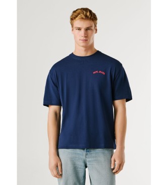Pepe Jeans para hombre. PM5010319 Camiseta Gideon marino (S), Casual, Algodón, Manga corta