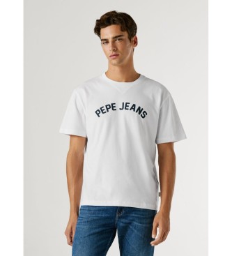Pepe Jeans para hombre. PM5010295 Camiseta Gio blanco (S), Casual, Algodón, Manga corta