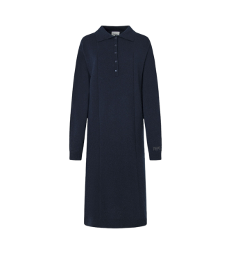 Pepe Jeans para mujer. PL953592 Vestido Polo Haddie marino (XS), Casual, Poliéster, Manga larga