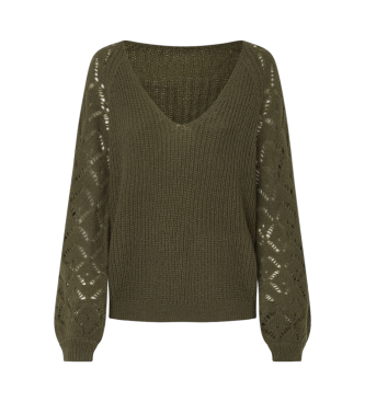 Pepe Jeans para mujer. PL702219 Jersey Hailey verde (S), Casual, Acrílico