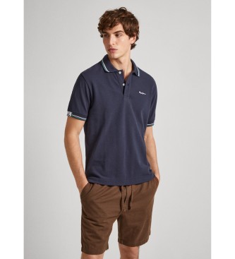 Pepe Jeans para hombre. PM542156 Polo Harley marino (L), Casual, Algodón, Manga corta, Sostenible