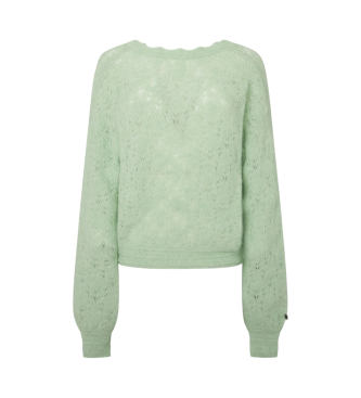 Pepe Jeans para mujer. PL702231 Jersey Helen Wrap verde (S), Casual, Poliamida