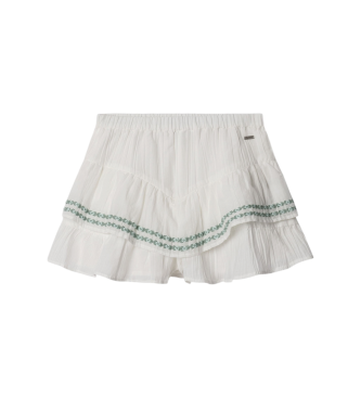 Pepe Jeans para niña. PG8000004 Shorts Hetty blanco (6años= 104cm), Casual, Algodón, moda infantil