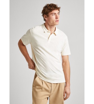 Pepe Jeans para hombre. PM542146 Polo Holly blanco roto (M), Casual, Algodón, Manga corta